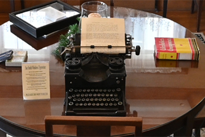 Dr. Bob's Library - Dining Room Typewriter and Original Acholic Anonymous Big Book - Dr Bobs Library Book List Dr. Bob's Library - Dining Room Typewriter and Original Acholic Anonymous Big Book